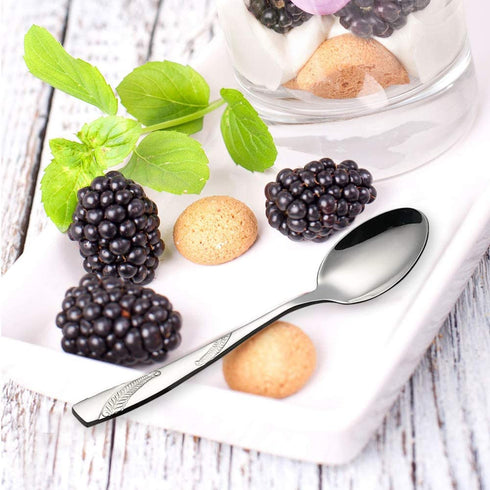 Nicesh 16-Piece Stainless Steel Dessert Spoon, 6.02-Inch