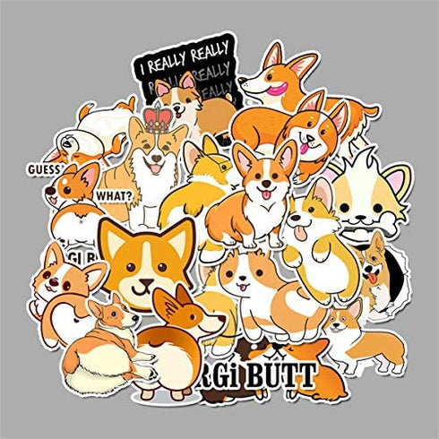 Cute Animal Welsh Corgi Pembroke Stickers (50 PCS) Funny Stickers for Teens, Girls, Adults,Kids - Stickers for Waterbottles,Laptop,Phone,Hydro Flask - Waterproof Vinyl Sticker (Welsh Corgi Pembroke)