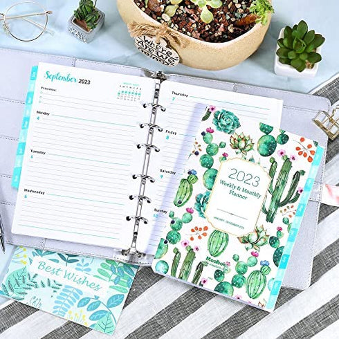 2023 Planner Refills - Planner Refills 2023, 2023 Weekly and Monthly Planner Refills, Jan 2023 - Dec 2023, 5-1/2" x 8-1/2", A5 Planner Inserts, Refill Paper, 6-Hole Punched, Monthly Tabs
