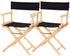 2 Set Casual Directors Chair Cover Kit, Replacement Canvas Seat and Back Canvas Stool Protector for Home Director Chair Medium Size (Black)