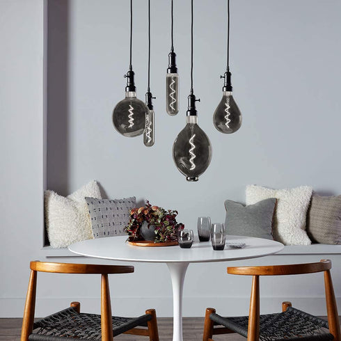 GE Vintage Style Pendant Light Fixture for Medium Base Bulb, 60-Watt Maximum, Black, 1-Pack