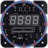 4-Digital DIY Electronic Clock Kit, Multi-Function Light Control Rotation Digital LED Temperature & Time Display Tool Set with Installation Accessories for Soldering Practice(Green)