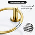 BATHSIR Gold Towel Ring, Bathroom Hand Towel Holder Wall Mount Round Brushed Gold Towel Rack Stainless Steel
