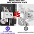 Automatic Toothpaste Dispenser with Toothbrush Holder, Multifunctional Wall Mounted Toothbrush Holder for Bathroom. Toothbrush Organizer with Sticker for Women Kids Baby Bathroom.