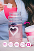 SkinnyFit Shaker Bottle, 20oz. BPA Free with Mixing Ball, Leak Proof Cup for Gym, Sports, Perfect for Mixing Collagen & Protein Shakes