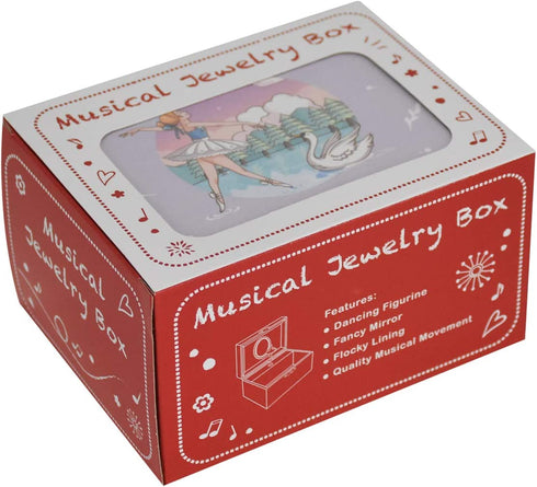 Laxury 5-inch Music Jewelry Box, Swan And Ballerina Design, Kids Jewelry Box, Ballerina Jewelry Box, Jewelry Boxes For Girls, Gifts For Girls From 7 To 12 Years Old