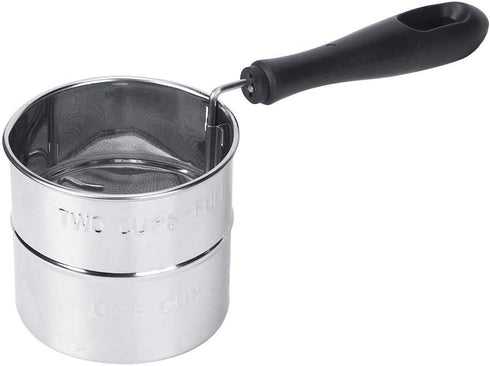 Powder Sifter Stainless Steel Flour Powder Sugar Shaker Fine Mesh Sieve Cocoa Cinnamon Spices Strainer Kitchen Baking Tool