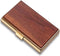 NDYDGUN Business Card Case Wood Business Card Holders, Pocket Business Card Case Walnut & Stainless Steel For Men &Women
