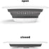 Collapsible Colander, BPA Free Silicone Food Strainer with Plastic Handles, Vegetable and Fruit Can Foldable Colander Strainer Dishwasher Safe - Large