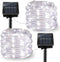 LiyuanQ Solar String Lights Outdoor Rope Lights, 2 Pack 8 Modes 100 LED Solar Powered Outdoor Waterproof Tube Light Copper Wire Fairy Lights for Garden Fence Yard Party Wedding Decor (Cool White)