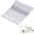 Hand Towels for Bathroom (Set of 3) Boho Turkish Kitchen Towels, Decorative Farmhouse Towels for Kitchen, Fringe Tea Dish Cloth Set, Quick Dry and Highly Absorbent (18 x 38 inches) (Grey)