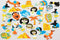 Baker Ross AT854 Egyptian Foam Stickers - Pack of 120, Self Adhesive Shapes for Kids Arts and Crafts Projects and Scrapbooking