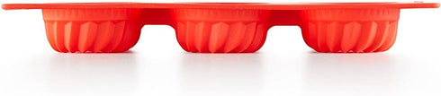 Lekue Savarin 6 Cavity Bundt pan, Red