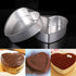 2pcs Heart Shaped Cake Pan Aluminum Cake Tray Removable Bottom Wedding Birthday Cheesecake Baking Mold (6+8inch)