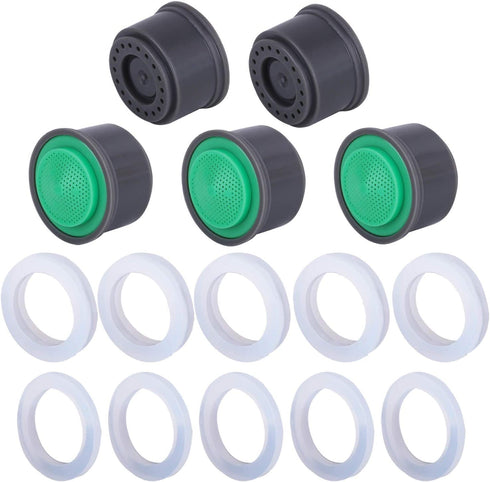5 Pack 0.5 GPM Regular Size Water-Saving Sink Faucet Aerator Insert Replacements, Flow Restrictor Sink Faucet Aerators Replacement Parts for Bathroom or Kitchen by NIDAYE