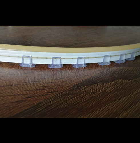 99 Lighting 200 Pieces LED Neon Mounting Clips,Install Fittings Clips,Fixing Clips Accessories for 6mm 6x12mm Silicone led neon Flex Strip Lighting,Make The neon Signs (6mm)