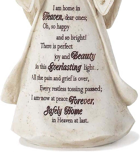Dicksons Safely Home in Heaven at Last Stone 6.5 Inch Resin Tabletop Angel Figurine