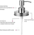 Amolliar Mason Jar Liquid Soap Dispenser Lids - 304 Stainless Steel Pumps & Lids for 16oz Regular Mouth Mason Jar-Rustic/Farmhouse Decor, for Hand Soap,Dish Soap, Lotions/Brushed Nickel-6 Pack