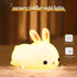 Wenscha Kids Night Light 7 Color Changing USB Rechargeable Night Light for Baby Toddler Christmas Gifts, Touch Portable LED Silicone Bunny Lamp for Nursery Girls Bedroom