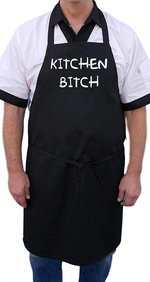 Kitchen Bitch Funny Black Apron for Cooking