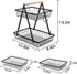 BUSKYI 2-Tier Fruit Basket for Kitchen - Countertop Fruit and Vegetable Storage Fruit Bowl with Banana Hanger , Black