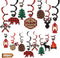 Levfla 30CT Lumberjack Party Hanging Swirls Decoration Buffalo Plaid Kids Birthday Photo Props Camping Ideas Bears Cutouts S'More Fun Door Whirls Signs Baby Shower Favor Supplies