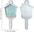 New Home Key Ornament 2021, New House Chrismas Keepsake Gifts Decoration, New House Move in Key- with Gold Ribbon (Blue)