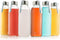 glass bottles 6 Pack 16oz - glass drinking bottles for Beverage and Juice - water bottle glass with stainless Steel Caps with Carrying Loop - Leak-Proof Lid