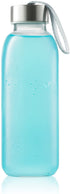 glass bottles 6 Pack 16oz - glass drinking bottles for Beverage and Juice - water bottle glass with stainless Steel Caps with Carrying Loop - Leak-Proof Lid