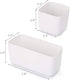Suwimut 4 Pack Hole-Free Remote Holder Wall Mount, Self-Adhesive Organizer Storage Box for Table and Nightstand, White
