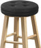 baibu Bar Stool Cushions, Super Breathable Round Bar Stool Covers Seat Cushion Round with Elastic Black 13" - One Cushion Only