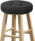 baibu Bar Stool Cushions, Super Breathable Round Bar Stool Covers Seat Cushion Round with Elastic Black 13" - One Cushion Only
