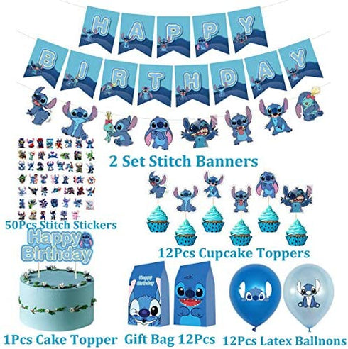 90Pcs Birthday Party Supplies For S-titch