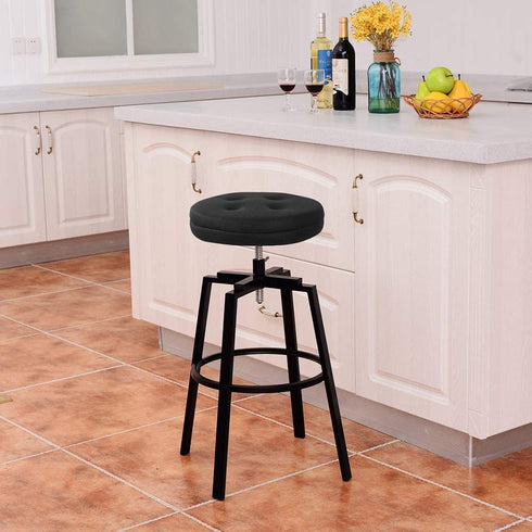 baibu Bar Stool Cushions, Super Breathable Round Bar Stool Covers Seat Cushion Round with Elastic Black 13" - One Cushion Only