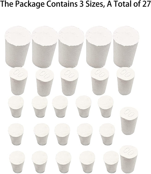 27PCS Rubber Stopper for Salt and Pepper Shakers, Ceramics Piggy Bank 3 Sizes Replacement Round Rubber Stoppers, Rubber Hole Plug, Rubber Insert Salt Pepper Shaker Jars Jugs Crafts Holes