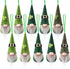 St Patrick Day Hanging Gnome Ornaments Set of 10, Irish Gnomes Handmade Leprechaun Elf Tomet DecorationsSpring Gnome Lucky Clover Hanging Ornament