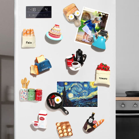 12pcs Food Magnets for Fridge Magnets Decorative Kitchen Magnets Cute Magnets Food Refrigerator Magnets for Kitchen Home Decor,Strong Resin Magnets Home Decor Office