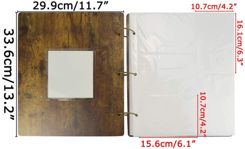 EdenseeLake Dried Flower Photo Album 4x6 Photo Book Holds 500 Photos Horizontal and Vertical