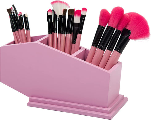 Pink Coffin Makeup Brush Holder, Coffin Pen Holder Organizer, Coffin Remote Holder ,Gothic Decor for Bedroom & Bathroom , Goth Kitchen Accessories Holder , Spooky Halloween Pen Holder