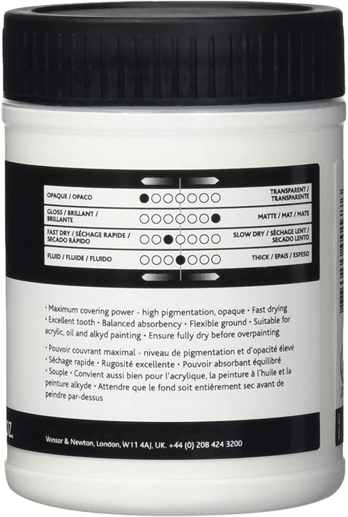 Winsor & Newton - 3040920 Professional Acrylic Medium White Gesso, 225ml