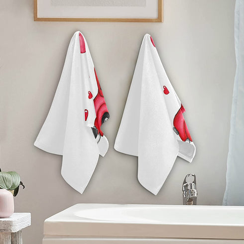 Romantic Truck Heart Balloon Hand Towels Set of 2 Love Car Sweet Travel Bathroom Towel 16x30 in Soft Absorbent Guest Towel Kitchen Dish Towel Home Mother's Valentine's Day Decorations