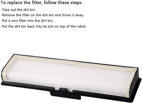 I clean Replacement Neato Robotics D8 Filter,Replacement Parts for All Neato Botvac,Neato Botvac D & Connected Series D7 D9 D80 D5 D3 D85,with A Free Cleaning Brush