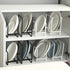 2PCS Plate Holders Organizer, Metal Dish Storage Dying Display Rack for Cabinet, Counter and Cupboard - Black