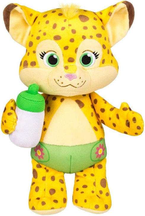Snap Toys Word Party - Franny 10" Stuffed Plush Snuggle and Play Baby Cheetah with Bottle - from The Netflix Original Series - 18+ Months