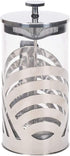Chrome 1 Liter Large Glass and Stainless Steel French Press Coffee and Loose Leaf Tea Maker