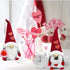 Ahzemepinyo 2 Pieces Valentines Day Gnome Plush Decoration Valentines Day Mr & Mrs Handmade Swedish Tomte Decor Handmade Gnome Ornaments for Valentines Day Decorations Ornaments