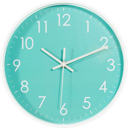 Jdelai Indoor Silent Non-Ticking Quartz Modern Simple Wall Clock Digital Quiet Sweep Movement Office/Kitchen/School/Living Room Decor 10 Inch