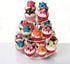 Acrylic Cupcake Stand, Clear Dessert Tower Holder Display with Base for Wedding, Party, Baby Shower, 3 Tier Round, Transparent