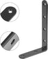 DYWISHKEY 5 InchX3 Inch Corner Brace 16 Pack, Shelf Bracket Heavy Duty Black Steel L Corner Bracket
