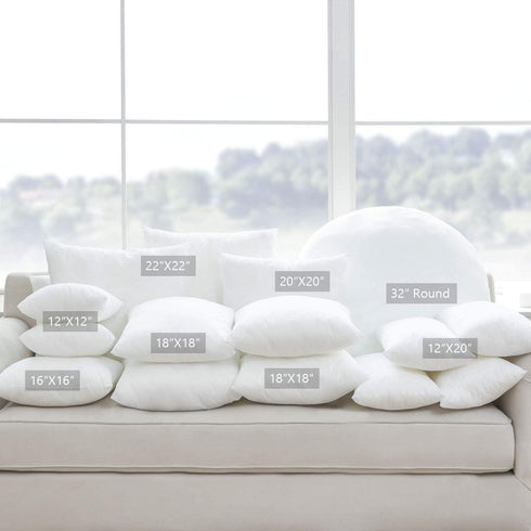Phantoscope 12 x 20 Pillow Inserts, Set of 4 Hypoallergenic Square Form Decorative Throw Pillow Inserts, Made in USA Couch Bed Pillows - 12 x 20 inches